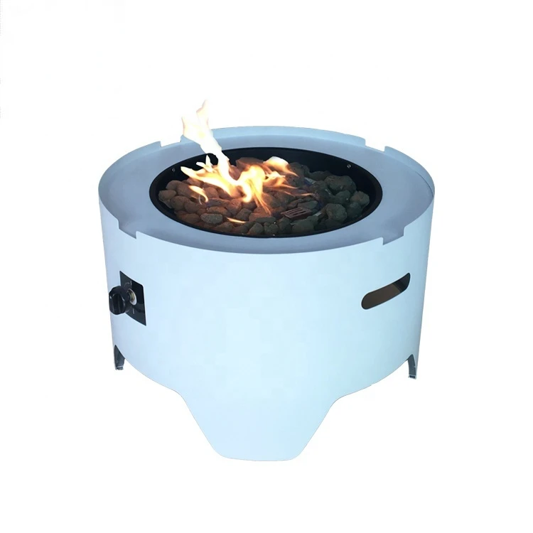 Taman Modern Menikmati Lubang Api Baja Gas Luar Ruangan