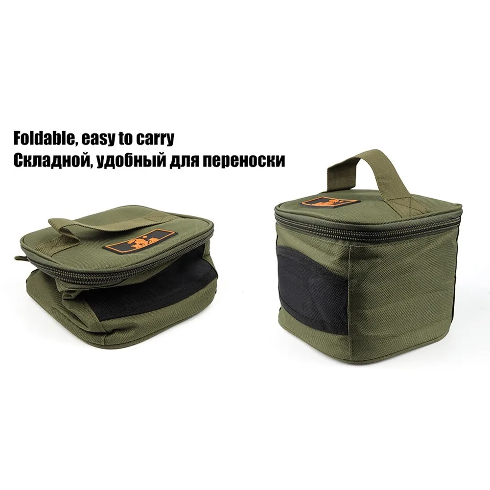

High Quality Fishing Reel Storage Bag Waterproof Reel Lure Gear Carrying Case Oxford Cloth Pach For Pole Cups Feeders