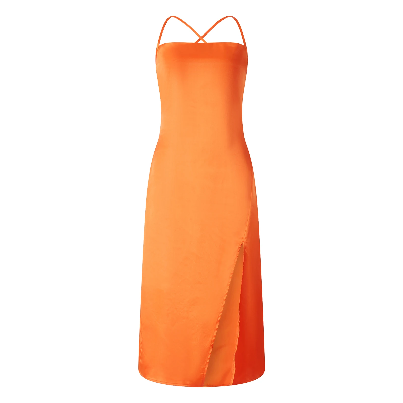 

Женское Элегантное Длинное облегающее платье на бретелях-спагетти, привлекательное Клубное платье без рукавов с открытой спиной и глубоким вырезом на лето