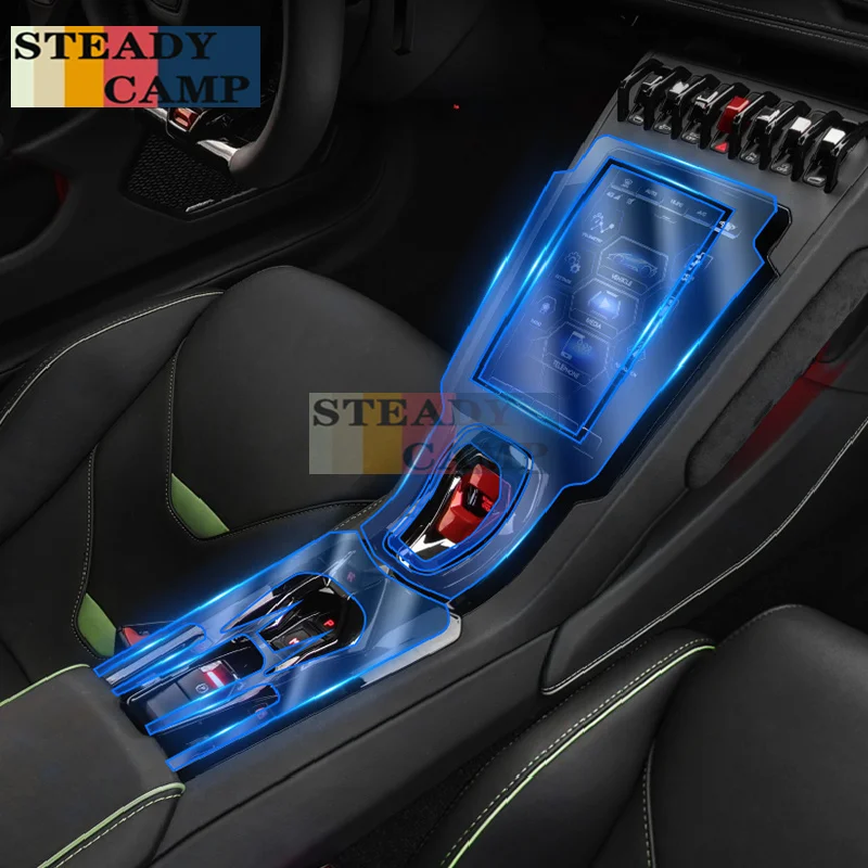 

For Lamborghini Huracan 2019-2022Car Interior Center console Transparent TPU Protective film Anti-scratch Repair film Accessorie