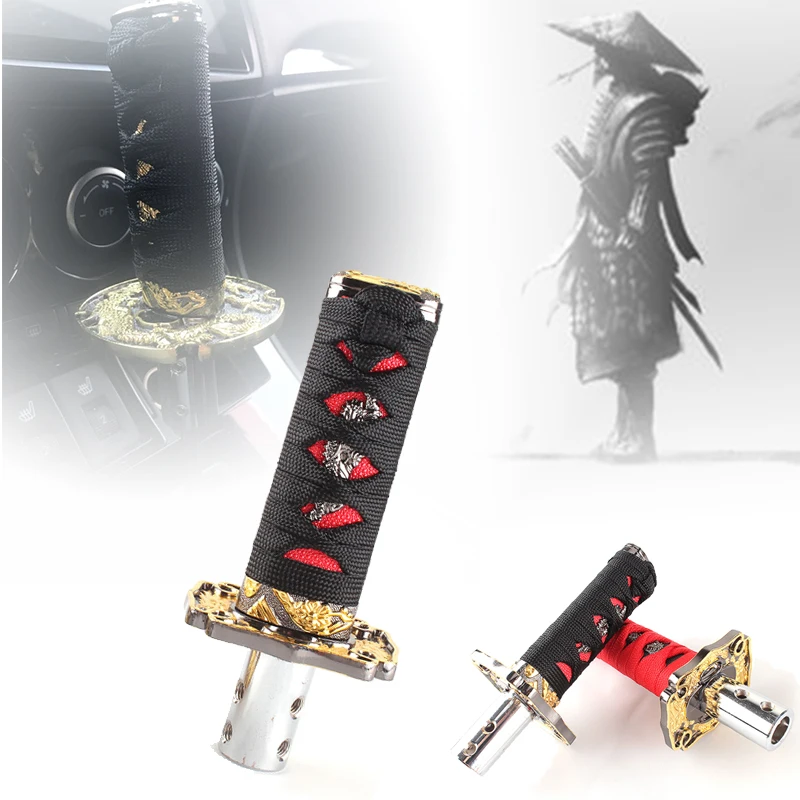 

Universal Car Accessories 100MM JDM Katana Samurai Sword Shift Knob Shifter With Adapters Auto Gear Shift knob