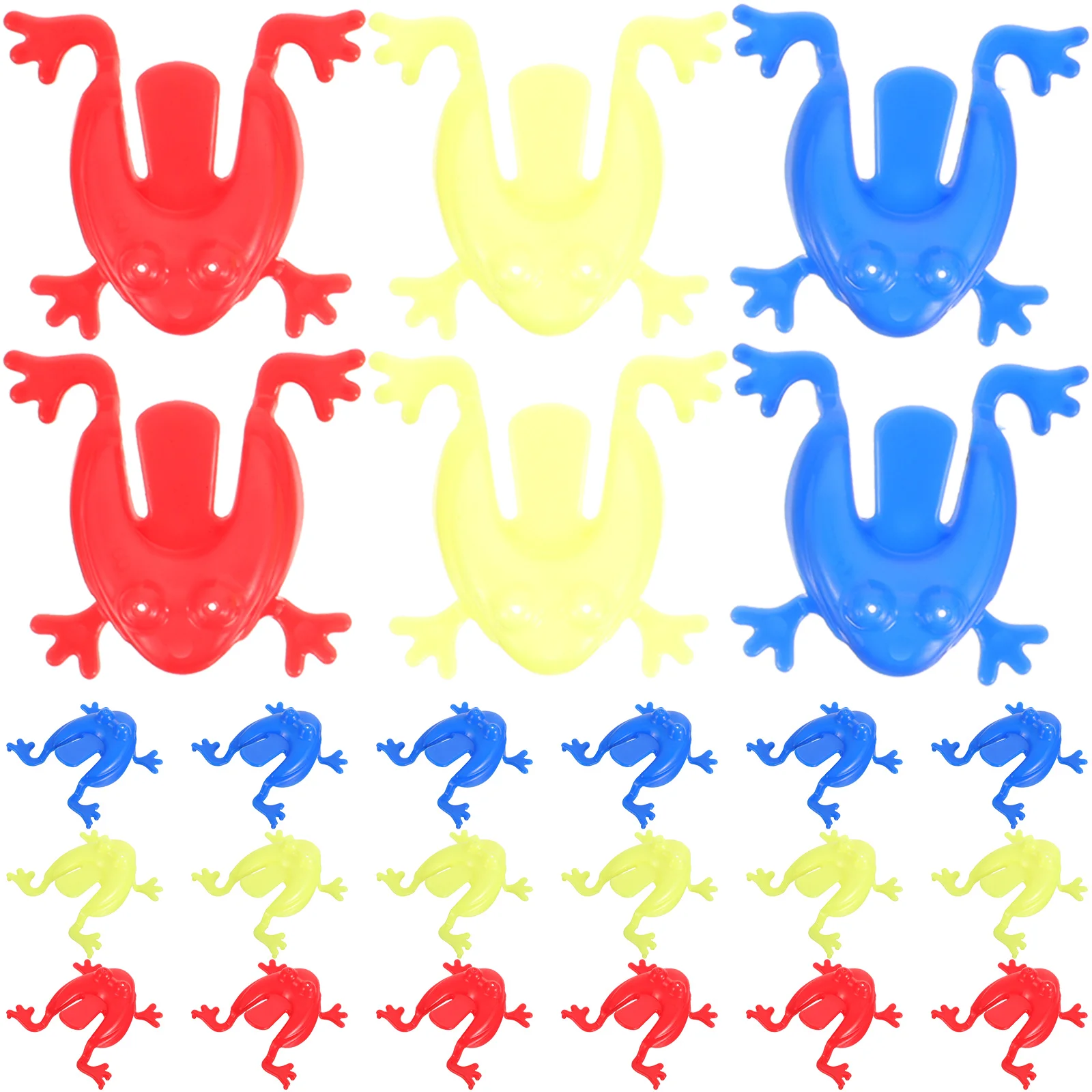 

50Pcs Jumping Frogs Toys Colored Jumping Frogs Plastic Jumping Frogs for Kids Funny Jumping Frogs