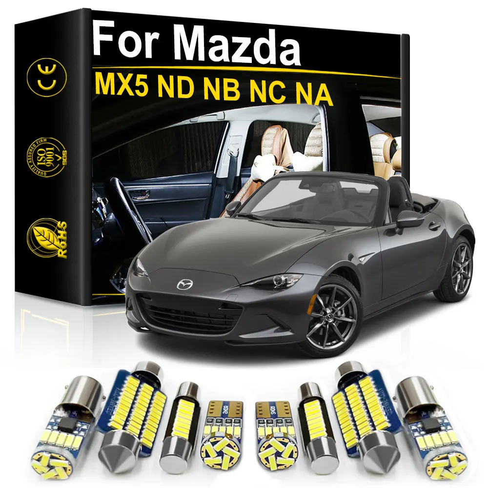 

Vehicle LED Interior Light For Mazda MX5 MX 5 ND NB NC NA Miata MK 1 2 3 1990 2016 2017 2019 2020 Accessories Canbus Indoor Lamp