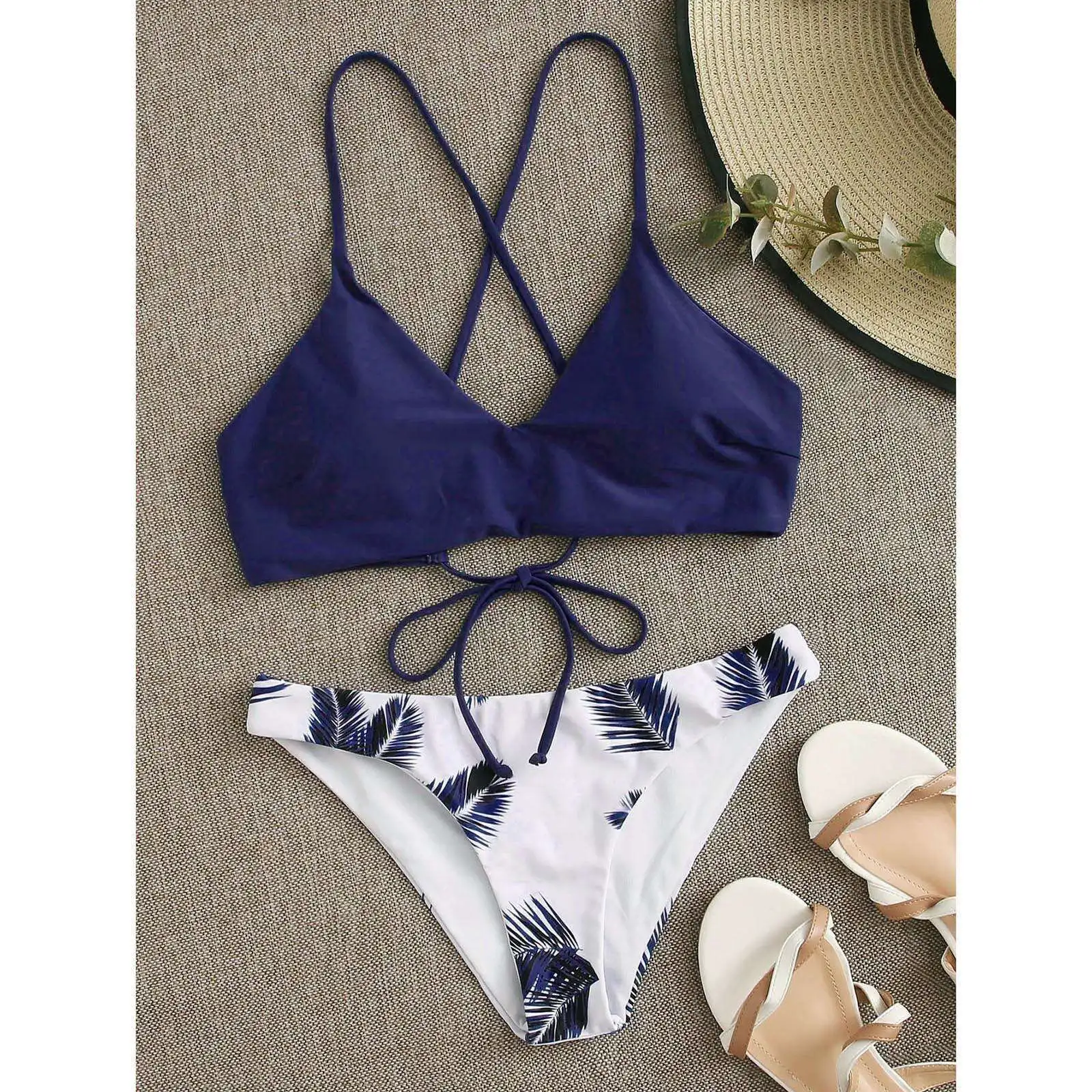 

Women's swimsuit Bikini Swimwear Floral Random Print Bikini Set Push-Up Bikinis Sexy Biquini Swim Suit Female Beachwear Swimming