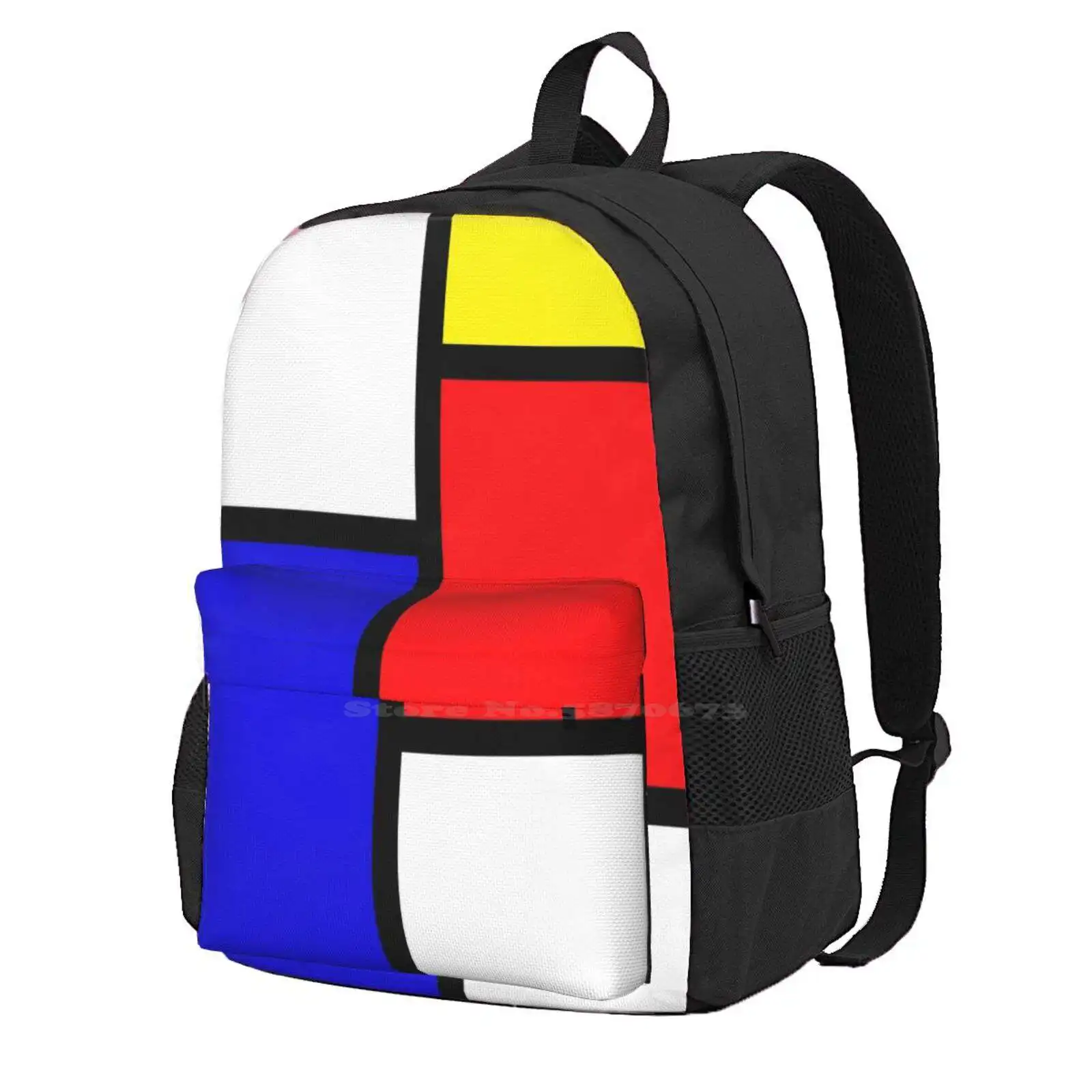 

Mondrian Hot Sale Backpack Fashion Bags Mondrian Artist Geometric Primary Colours Red Yellow Blue