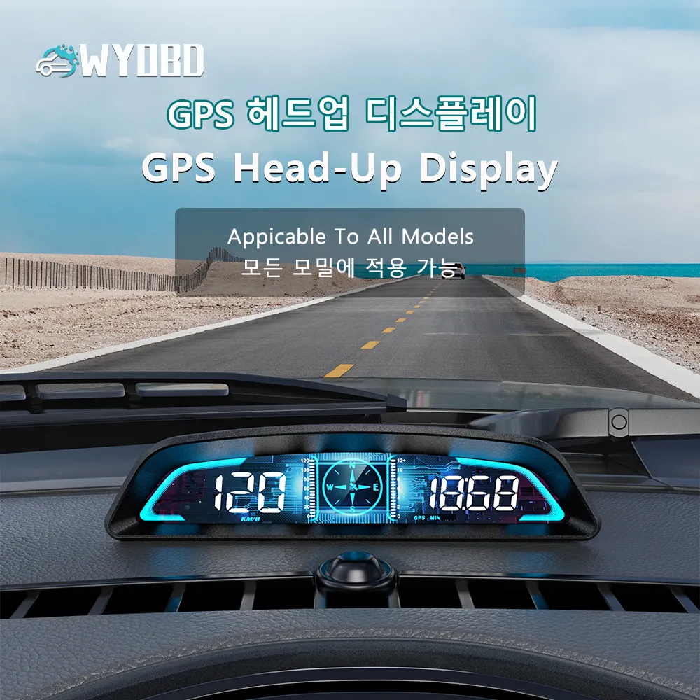 WYOBD G3 GPS HUD Auto Speedometer Head Up Display Car Smart Digital Alarm Reminder Meter Electronics Accessories for All Car