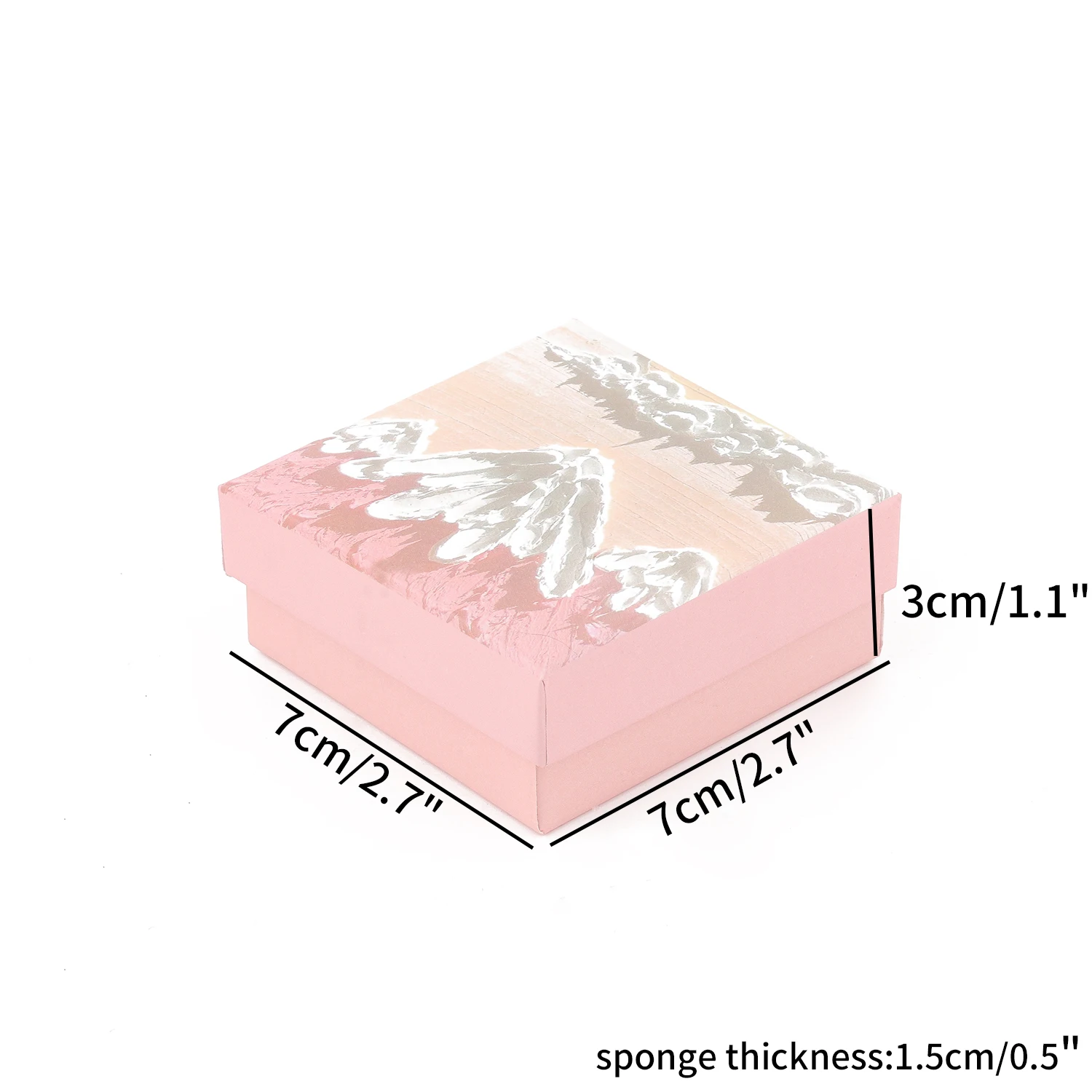 

Розовая бумажная шкатулка для украшений GMB724