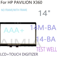 14 0 touch digitizer for hp pavilion x360 14m ba 14 ba series touch screen panel with frame not lcd replacement