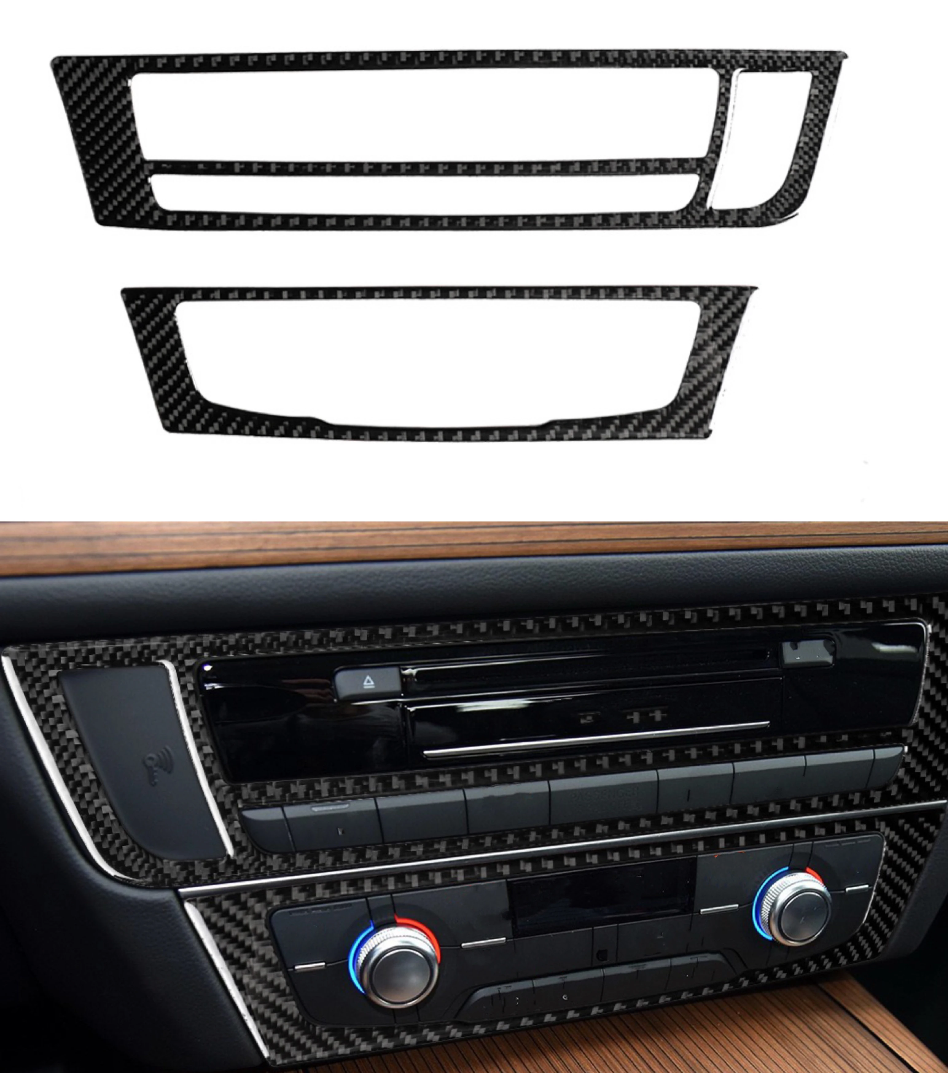 Для Audi A6 C7 4G A7 углеродное волокно салон автомобиля крышка панели кондиционера