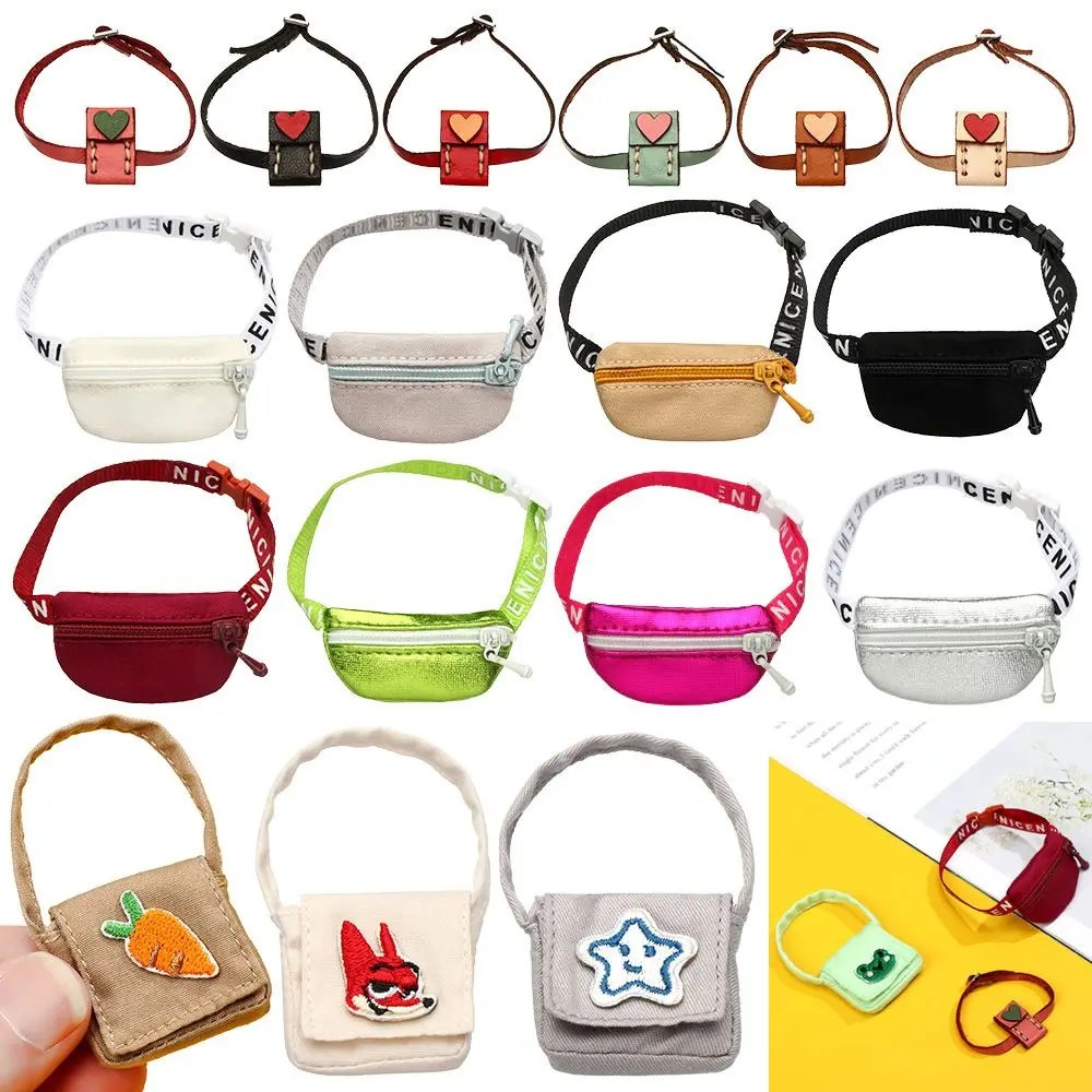 

Рюкзак из искусственной кожи для кукол 1/6, 1/8, 1/12, сумка, кошелек, модный жилет, тканевая сумка на пояс для 1/11 OB11, аксессуары для кукольного домика для детей, игрушек