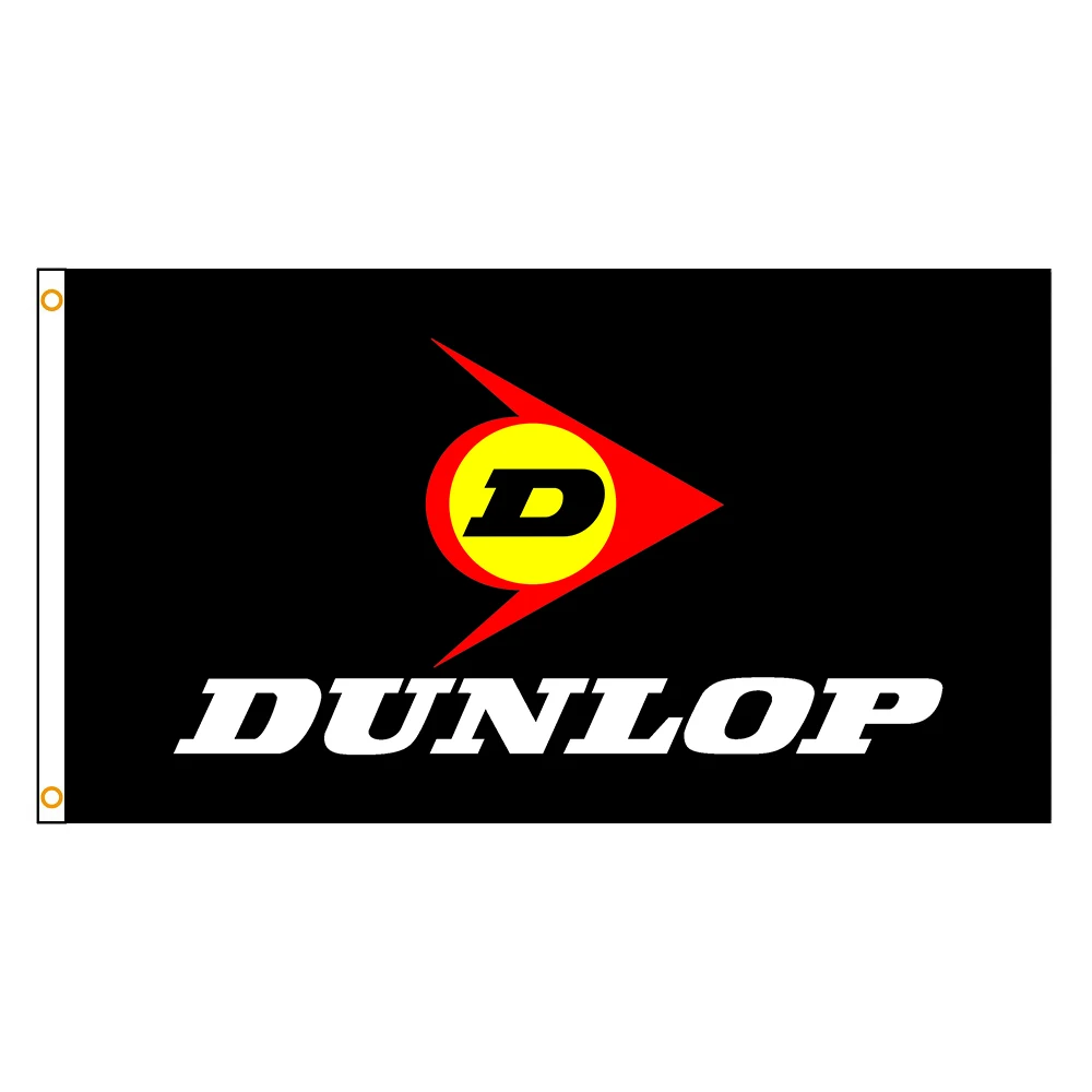 

90x150 см DUNLOP логотип флаг полиэстер печатная фотография для украшения