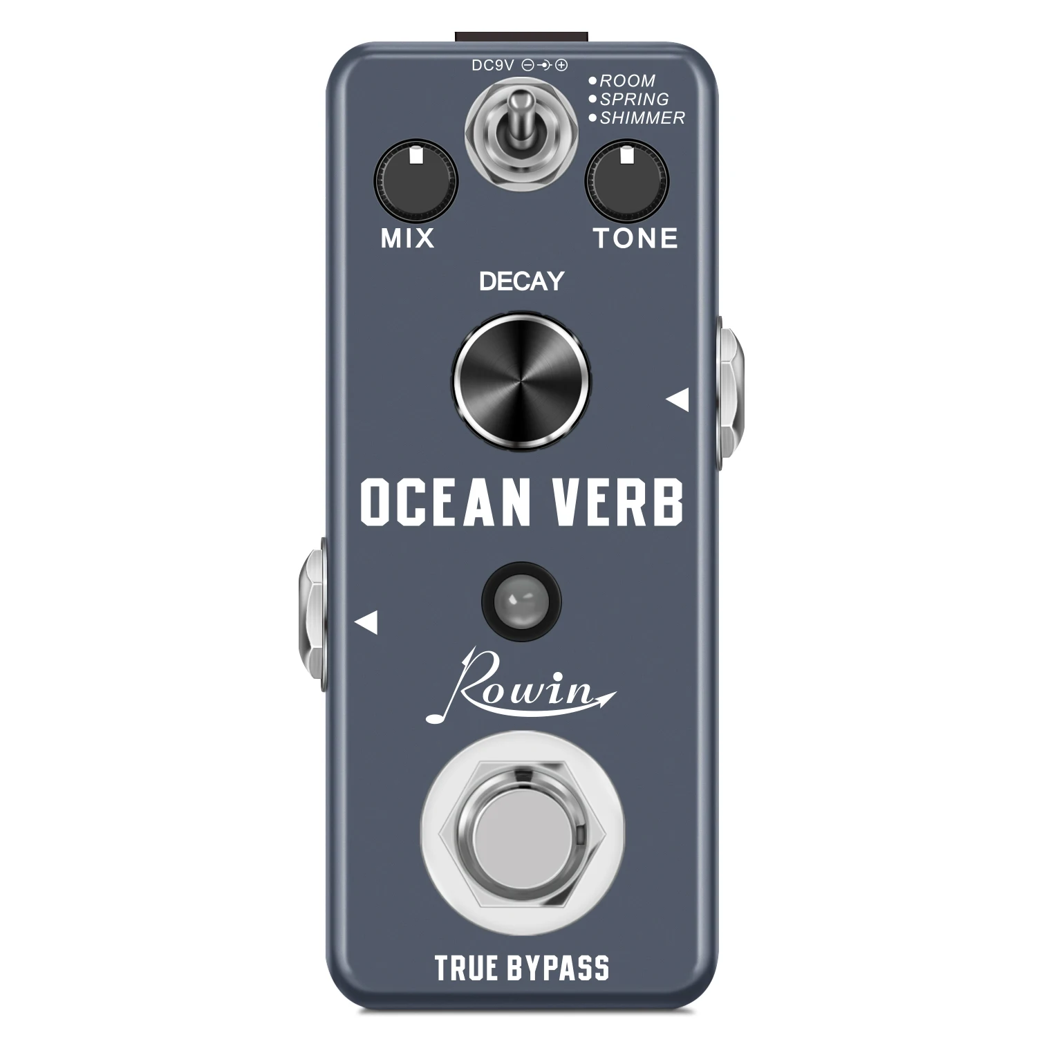 Rowin LEF-3800 Digital Reverb Pedal Guitar Ocean Verb Pedals Room Spring Shimmer 3 Modes Wide Range With Storage Of Timbre Pedal