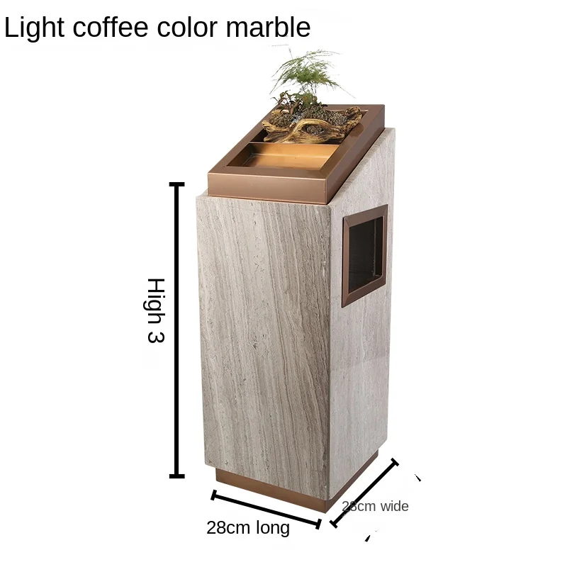 Мусорная корзина в европейском стиле для вестибюля отеля с пепельницей из