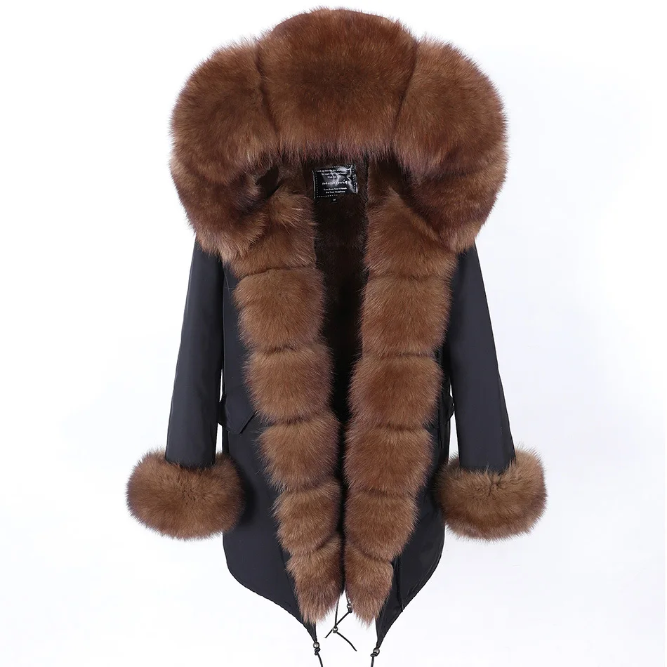 Winter Women's Coat Black coat Thickened Warm Casual Parka Female Faux Fur Coats Winter Clothes Fur Parkas Hooded Overcoat