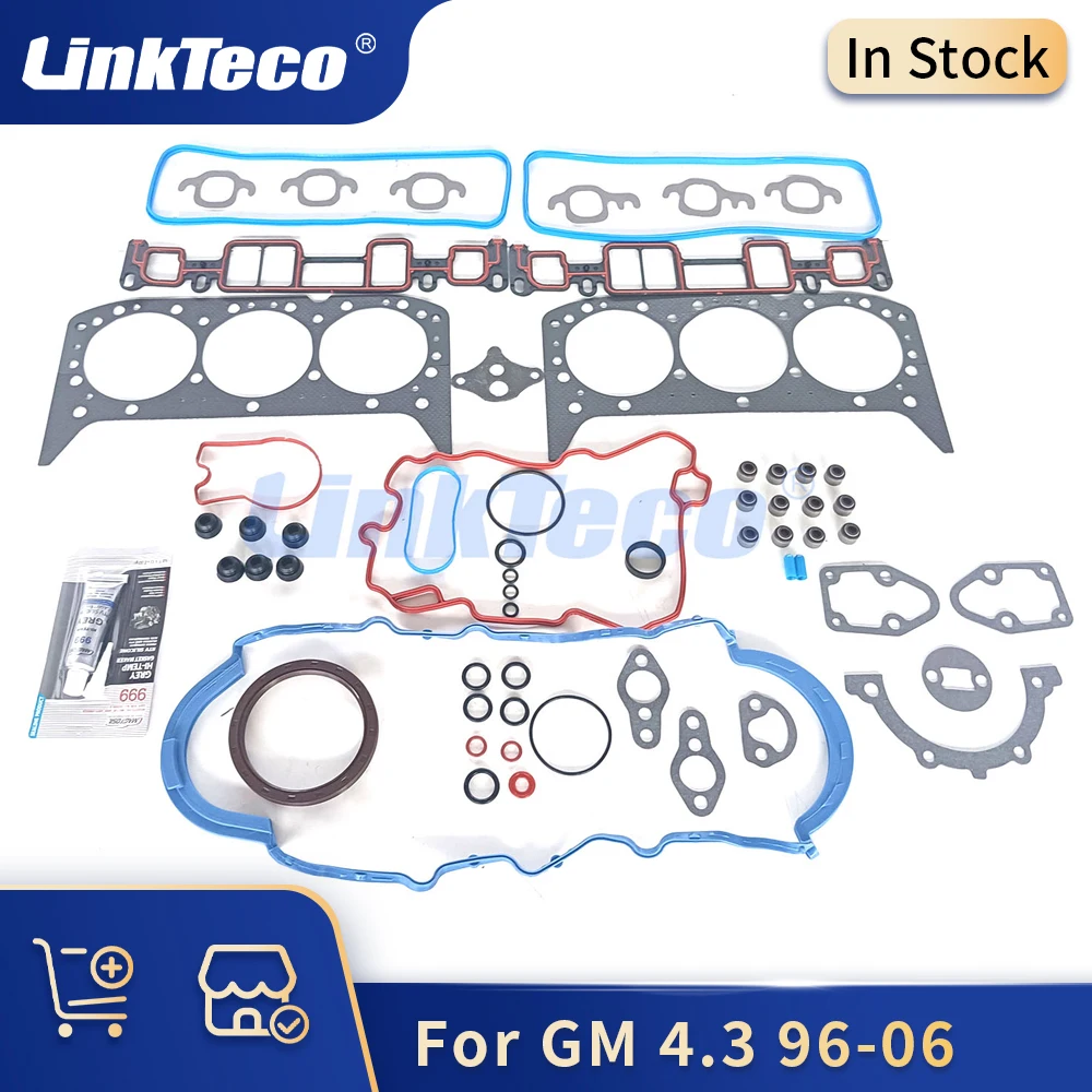 

Комплект прокладок головки блока цилиндров двигателя 4,3 л OHV 96-06 для GM Chevrolet S10 BLAZER GMC ISUZU OLDSMOBILE Автозапчасти 4,3 л LS LU3 L35 LF6