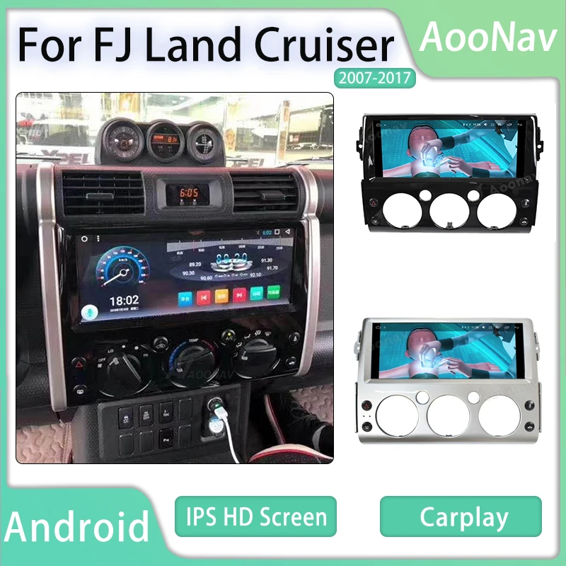 

Автомобильная Мультимедийная система с GPS-навигацией, аудиоплеером, 12,3 дюймов, Android, для FJ Land Cruiser 2007, 2008-2009