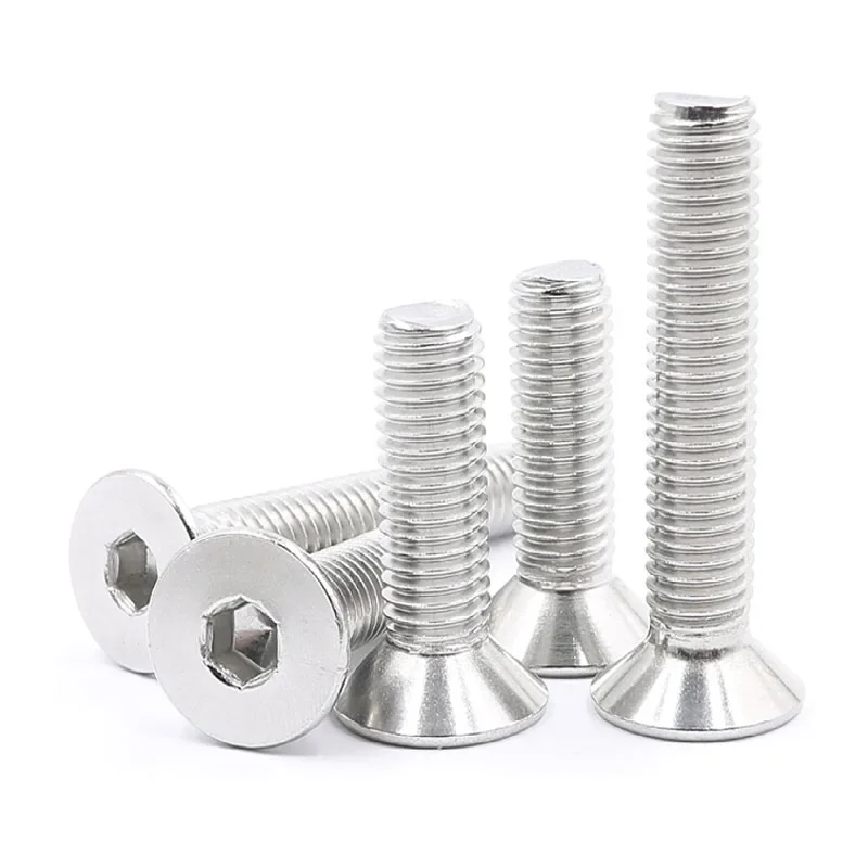 Болт с шестигранным углублением М6 М8 М12 М16 304 A2 DIN7991 из нержавеющей стали