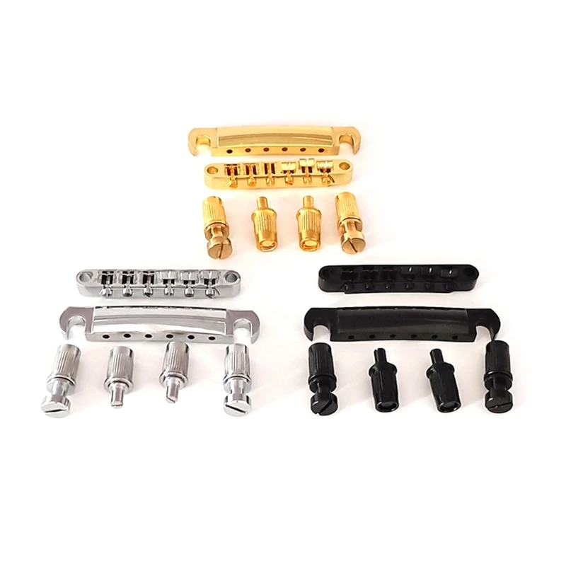 

Guitar Roller Saddle Bridge Tailpiece Upper Lower String Bridge with Studs Y1QE
