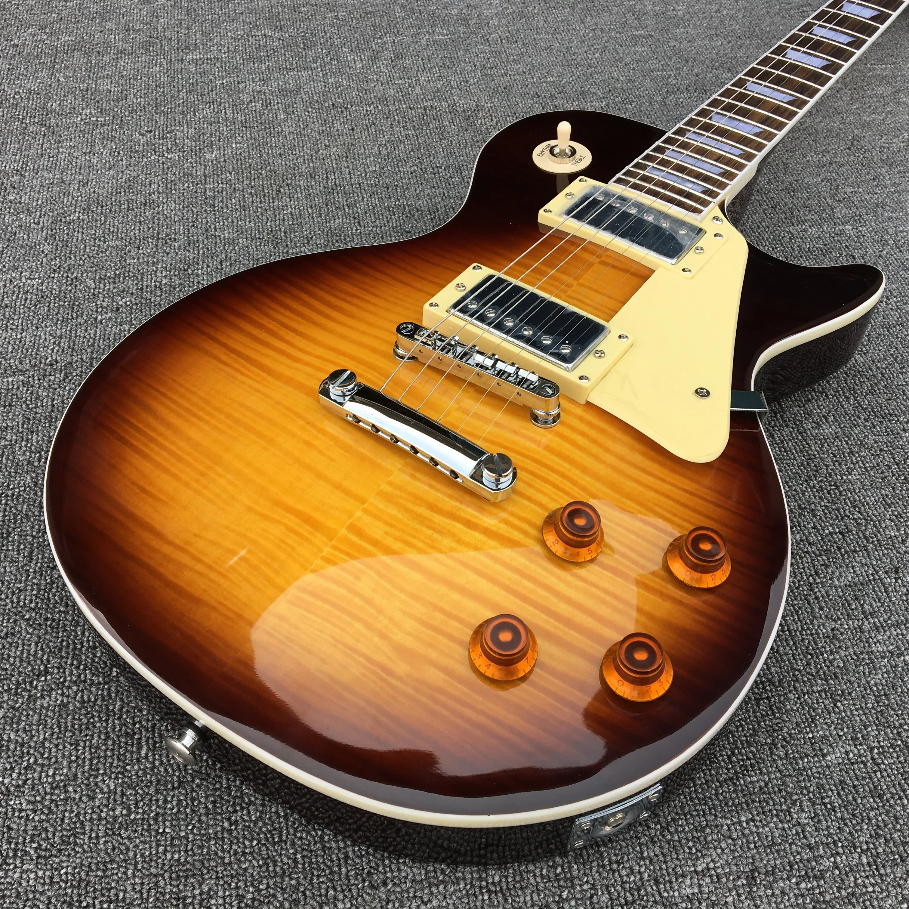 

LP electric guitar,1959 R9 Tiger Flame LP electric guitar mahogany body, rosewood fingerboard, fast shipping