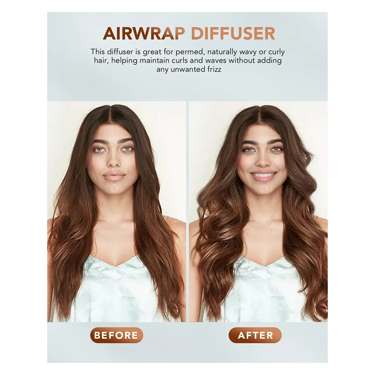 Рассеиватель и большая круглая насадка для объемной щетки совместимая с Dyson Airwrap