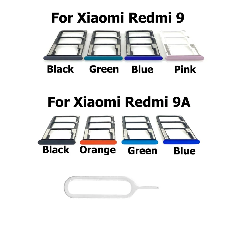 for-xiaomi-redmi-9-9a-sim-tray-slot-holder-adapter-connector-repair-parts