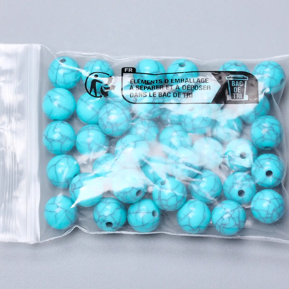 Бирюзовые Круглые бусины для изготовления искусственных ювелирных изделий