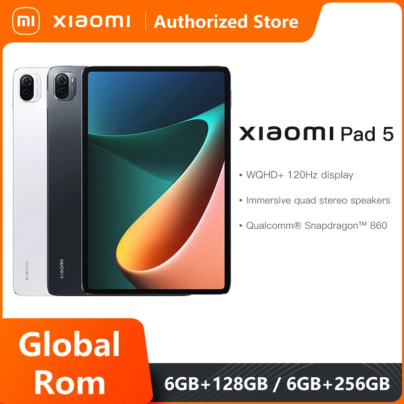 

Global ROM Xiaomi Pad 5 Google Play 128GB/256GB Snapdragon 860 CPU Mi Tablets 5 11'' 2.5K Screen Tablet 13MP 8720mAh CN Version