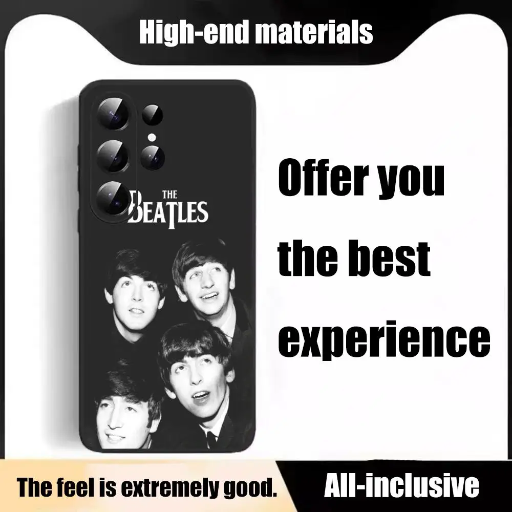 Фото Чехол для телефона The Beatles для Samsung Galaxy S26 S25 S24 S23 S22 S21 S20 Plus Ultra Fold A, мягкий, черный №3