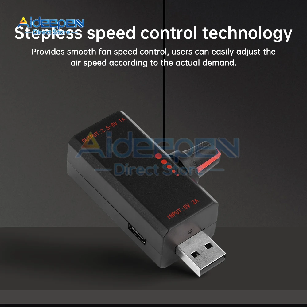 Регулятор вентилятора USB-регулятор скорости ветра 5 в постоянного тока Type-C