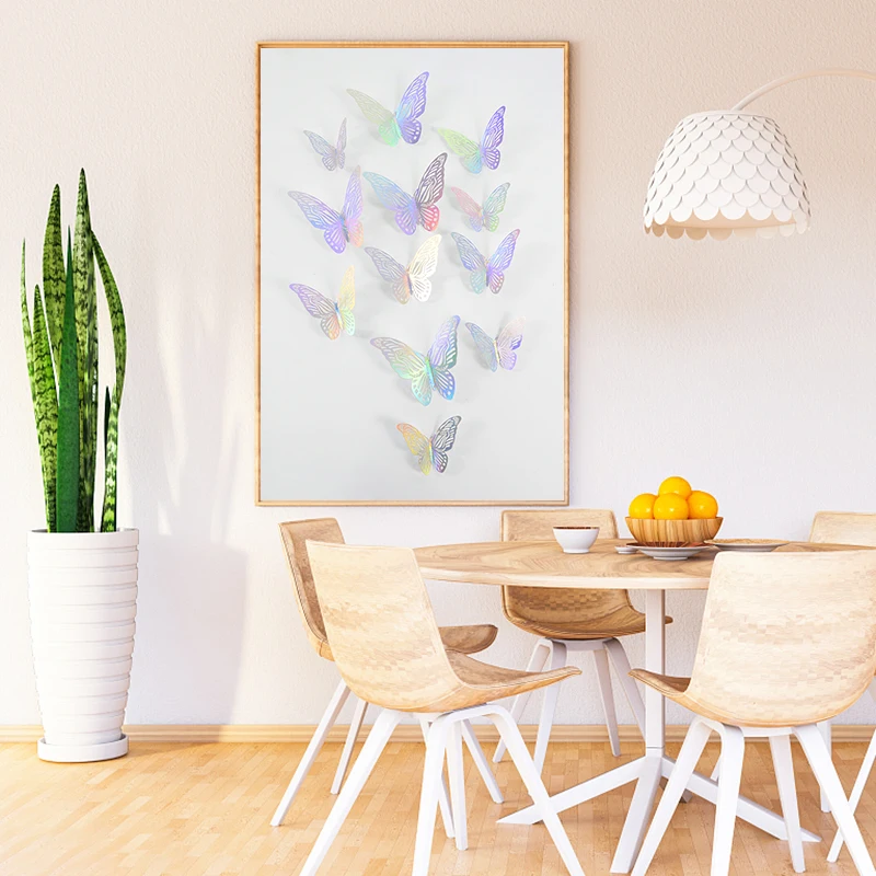

12/24 Pcs 3D Hollow Butterflies Wall Stickers For Kids Room Home Decoration Fridge Stickers Children Gifts Butterfly Walpapers