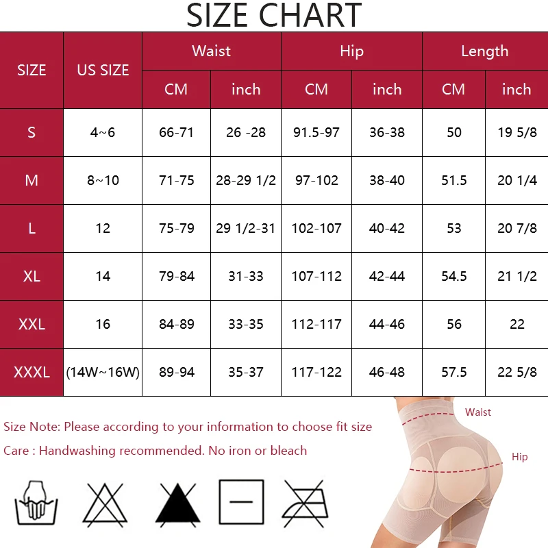Padded Contorl Panties Women Shapewear Butt Lifter Hip Enhancer Fake Ass High Waist Underwear Tummy Contol Thigh Slimming Shaper