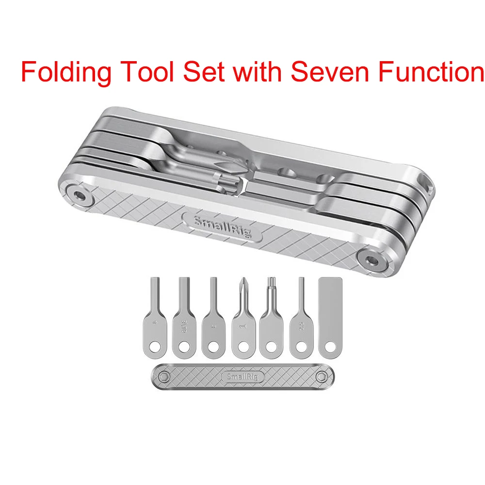 

SmallRig Universal DSLR Camera Rig Folding Tool Set with Screwdrivers Wrenches with Seven Functional Tools Accessories 2213