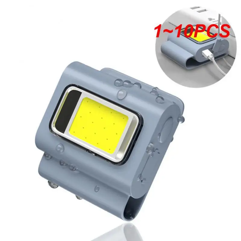 

1~10PCS Multifunctional LED Portable Light With Magnetic Charging Light Clothes Clip Running Light Silicone Work Strong Light