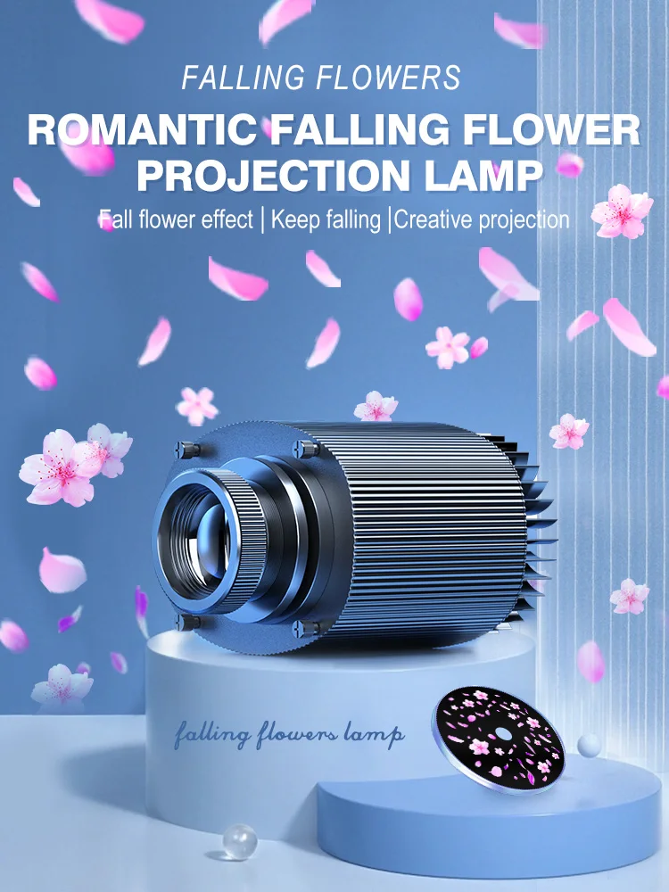 Падающие цветы динамические спецэффекты креативная атмосфера проектор свет