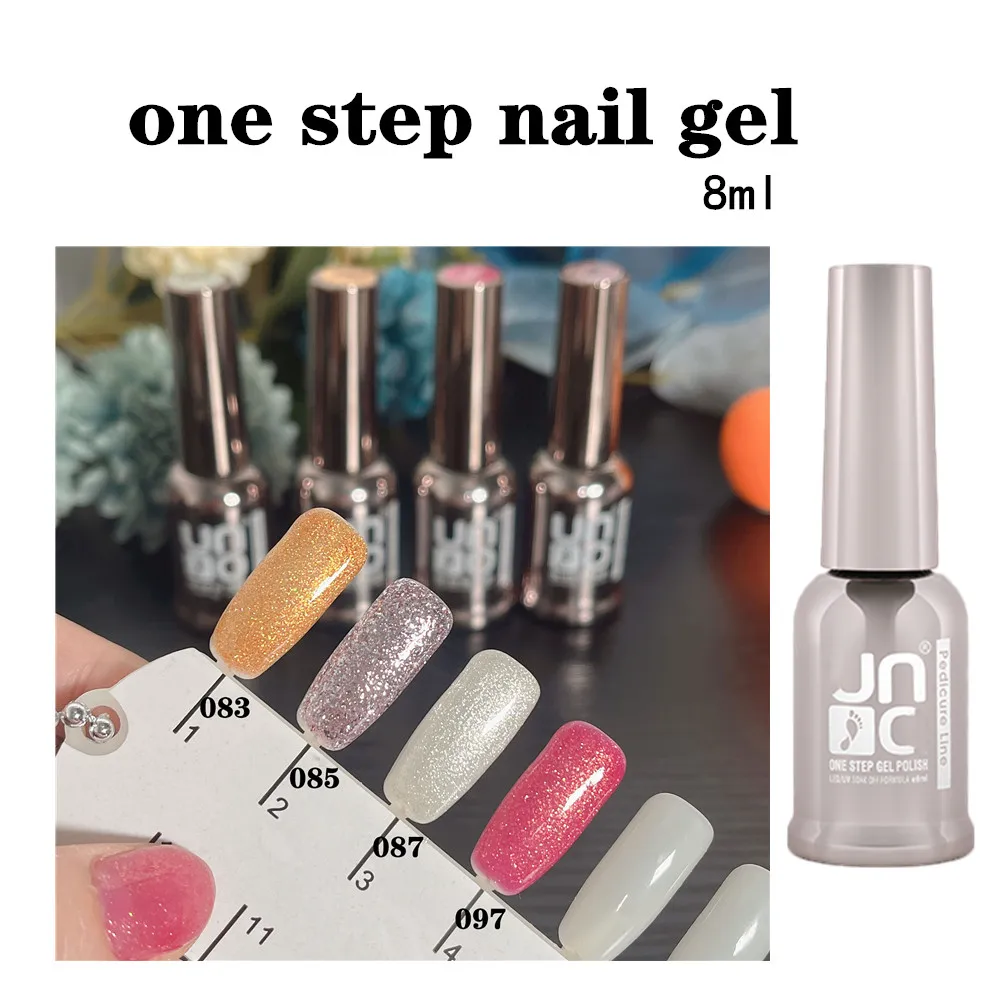Glitter 3 in 1 One Step Gel Polish Full Coverage Gorgeous Color Soak off UV LED Nail Gel Varnish Nail Art Salon Lacque