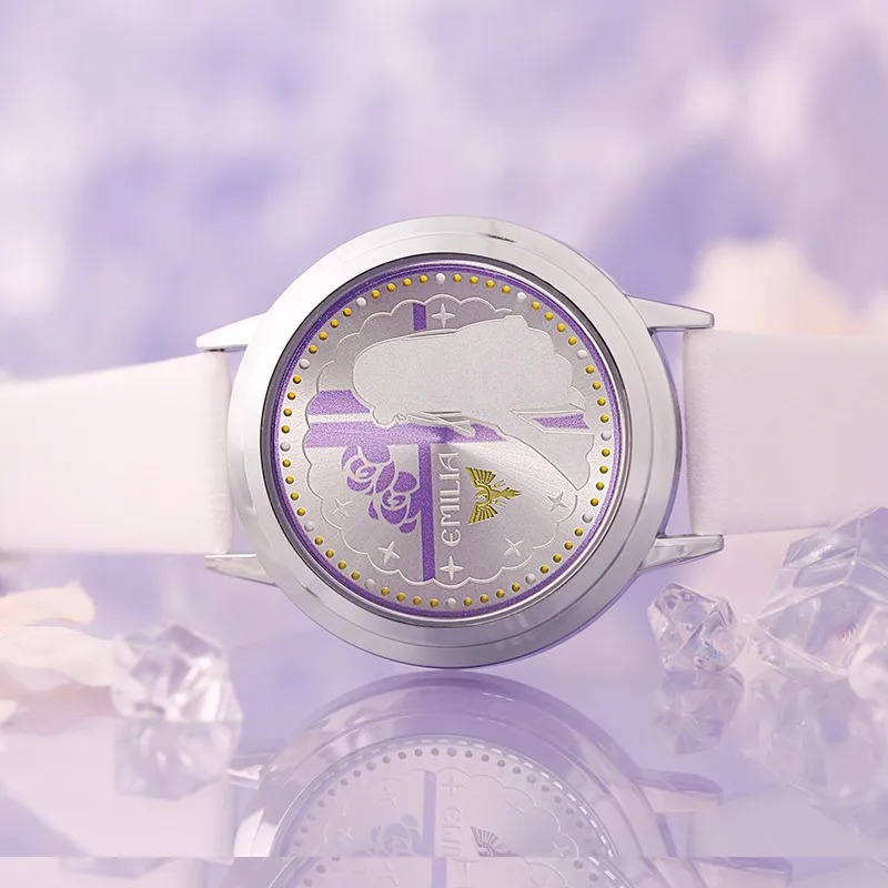 Re:Life In A Different World From Zero Rezero Re0 Аниме Emilia Emiria Светодиодные часы Водонепроницаемая