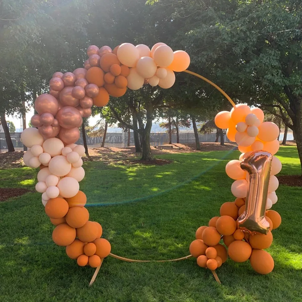 

95Pcs/Set Morandi Orange Balloon Garland Arch Kit Wedding Birthday Party Decoration Baby Shower Decor Double Deck Balloons