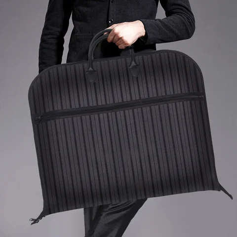 Тканевая оксфордская стандартная полосатая сумка для костюма, пальто, сумки для хранения одежды, дышащий чехол для костюма, сумка для переноски одежды, платья