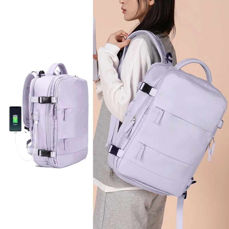 

Student Backpack Female High-capacity Boarding Business Trip Luggage Bag Girl Boy's Junior High School New Travel Backpack