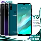 Оригинальный смартфон Doogee Y8, Android 9,0, экран Waterdrop, градиентная задняя крышка, 3 + 32 ГБ, 3400 мАч, 4G LET, 19:9, 6,1 HD мобильные телефоны