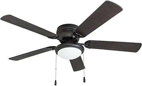 

Hugger 52" Matte Black West Hill Ceiling Fan with Bowl Light Kit