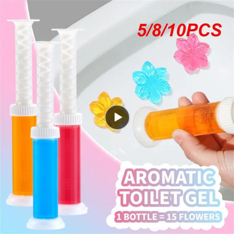

5/8/10PCS Smell Remover Efficient Aromatic Deodorant Gel Flower Deodorant Cleaner Toilet Cleaner Household Cleaning Chemicals