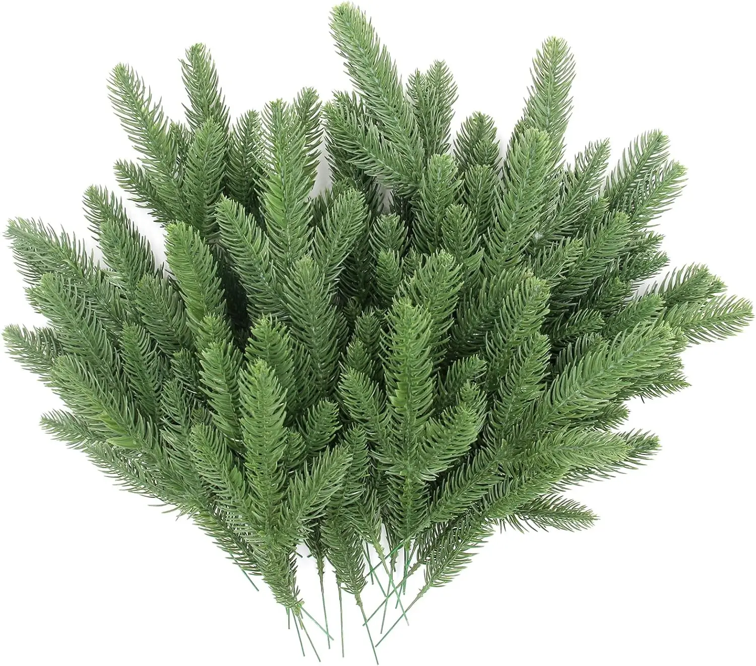 

50 Pcs Artificial Pine Branches Green Plants Pine Needles DIY Accessories for Garland Wreath Christmas and Home Garden Decor