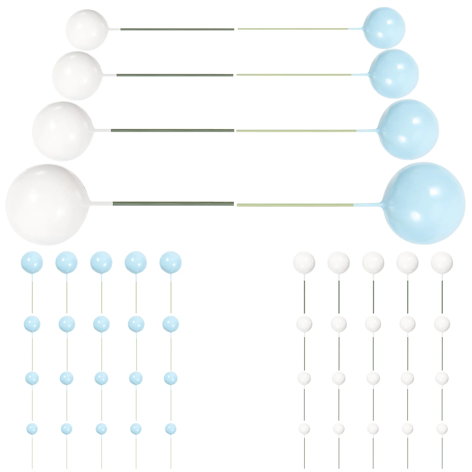 

Cake Foam Balls Decor Cupcake Picks Decorations Birthday Toppers Cakes Miniture