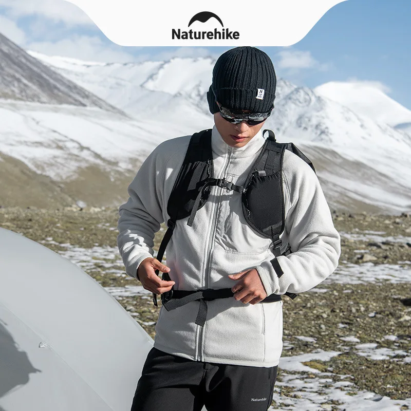 Куртка флисовая с воротником-стойкой на молнии Зимняя