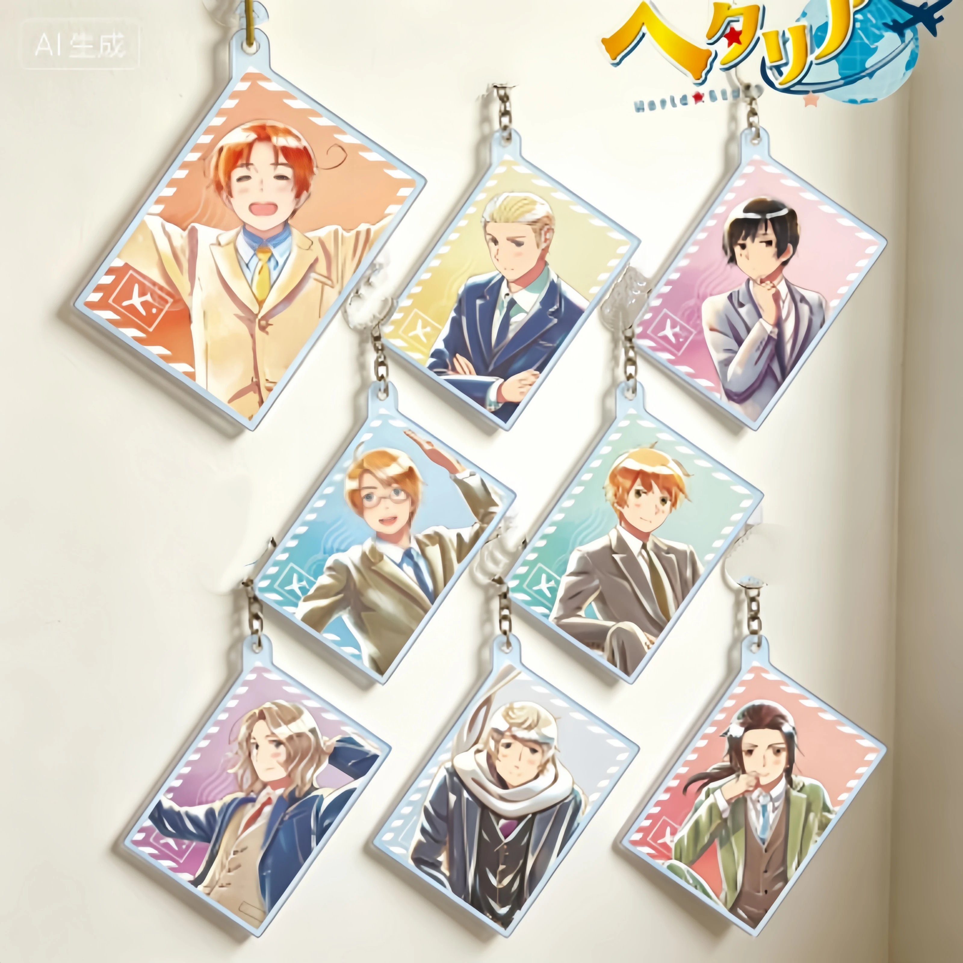 Фото Оптовый магазин аниме-товаров: Hetalia World ★ Новый стильный акриловый брелок Stars для зонта, украшений, подвеска для телефона, 6 см, подарки №1