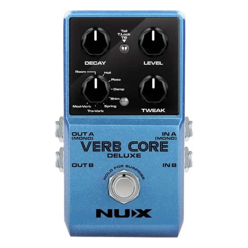 Фото Педаль NUX-Verb Core Deluxe, эффекты электрогитары, универсальная педаль реверберации, поддержка 8 типов, настоящий, буферный бипас №4
