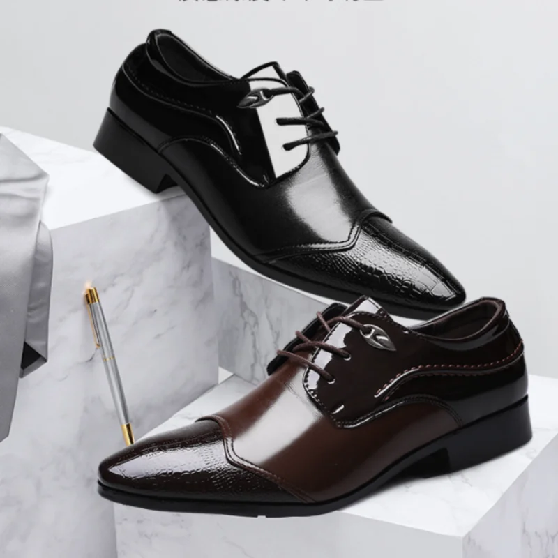 

Zapatos Hombre Newest Italian Oxford Shoe Men Luxury Patent Leather Wedding Shoe Pointed Dress Shoe Classic Derbies Plus Size48