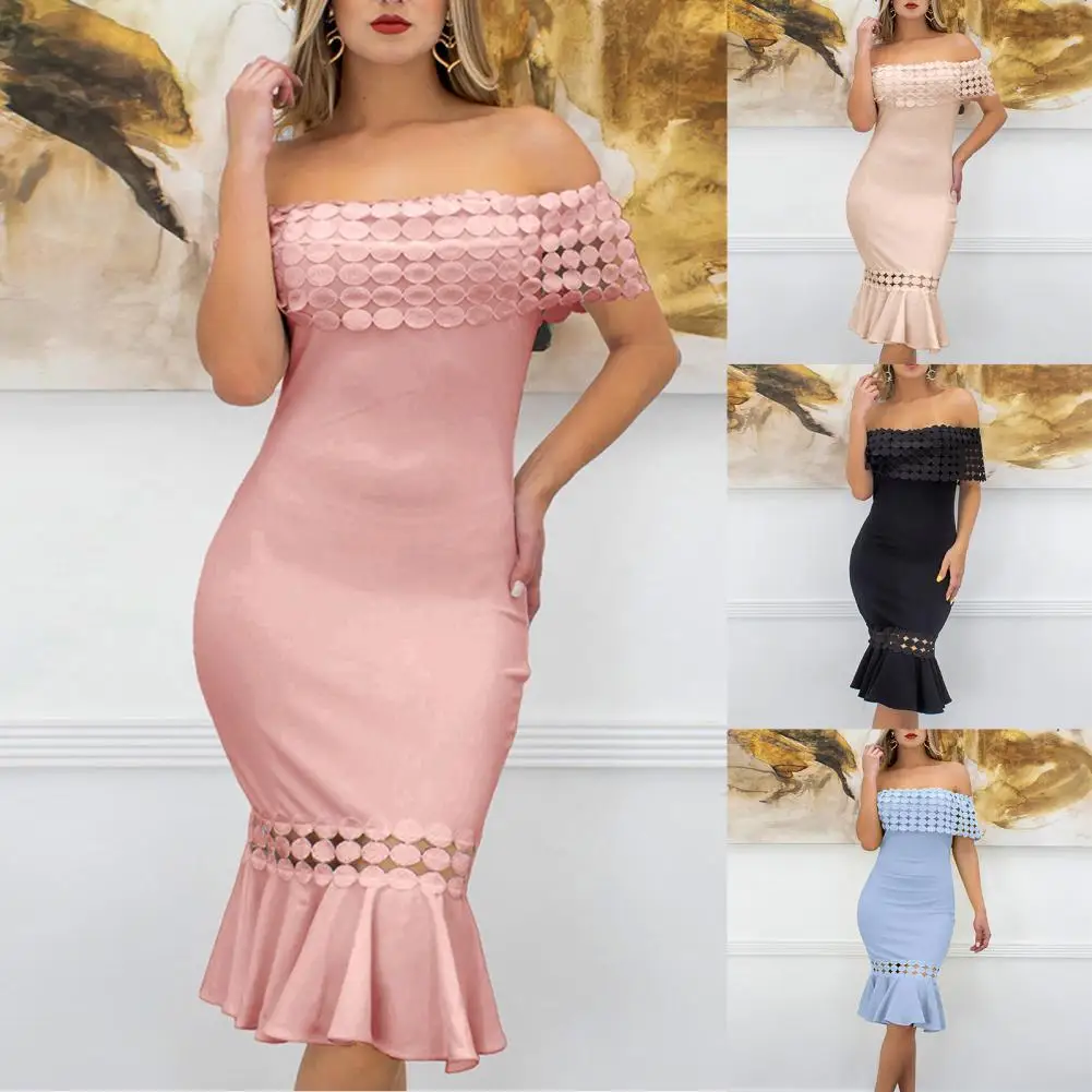 Летнее женское платье средней длины элегантное соблазнительное облегающее со