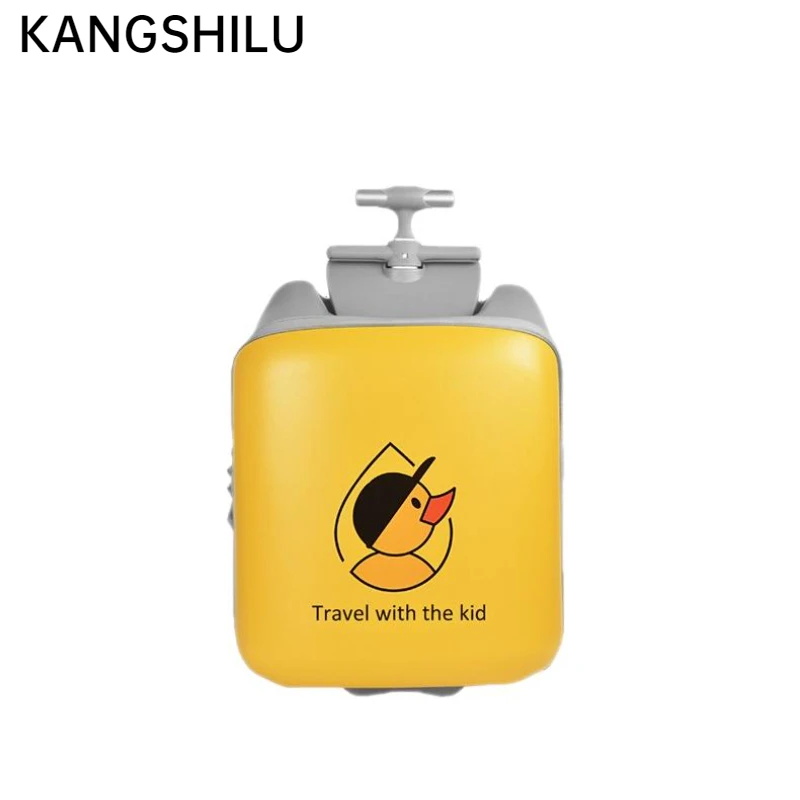 KANGSHILU New 2023 Cartoon Baby Ride On Trolley Luggage Lazy Carry On Suitcase Kids Trolley Case Box Scooter Offers with Wheels